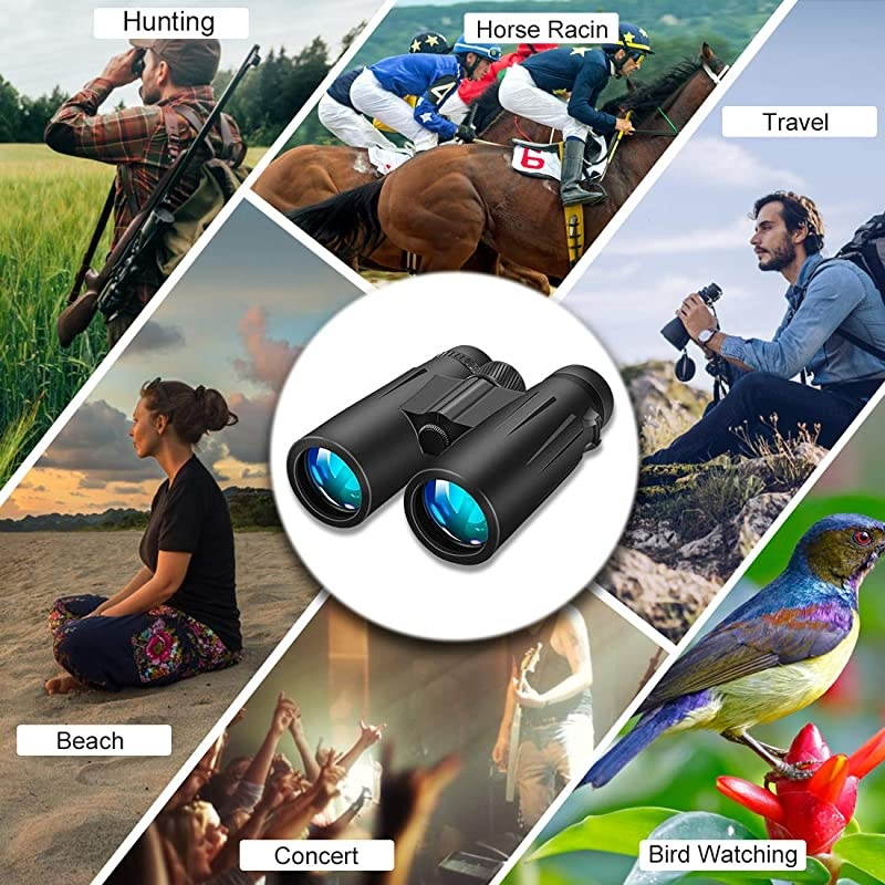 12x42 for Adults for Hunting Compact with Tripod Smartphone Adapter for Hunting Bird Watching Hiking Traveling and Sports