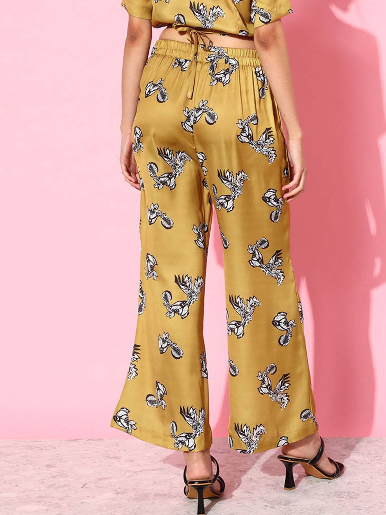 Anvi Be Yourself Gold Printed Palazzos