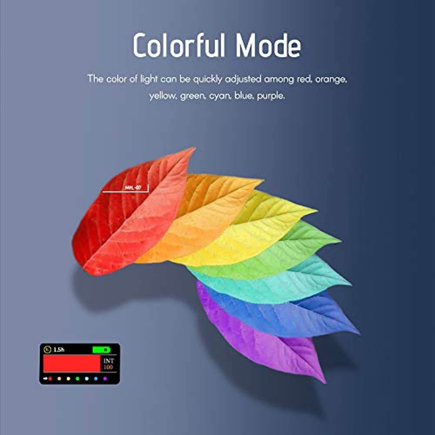 Andoer Portable RGB LED Video Light CRI 96+ Fill Light 10W Dimmable 3000K-6500K TLCI 98 with OLED Screen 4500mAh Power Bank Function for Video Selfie Live Streaming Portrait Photography Lighting