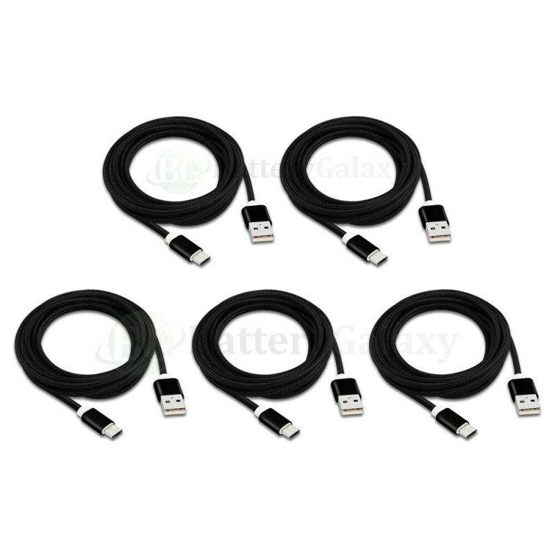1-100 Lot Micro USB 10' Braided USB A to B Sync Data Cable Cord U2A1-MCB-01BLK