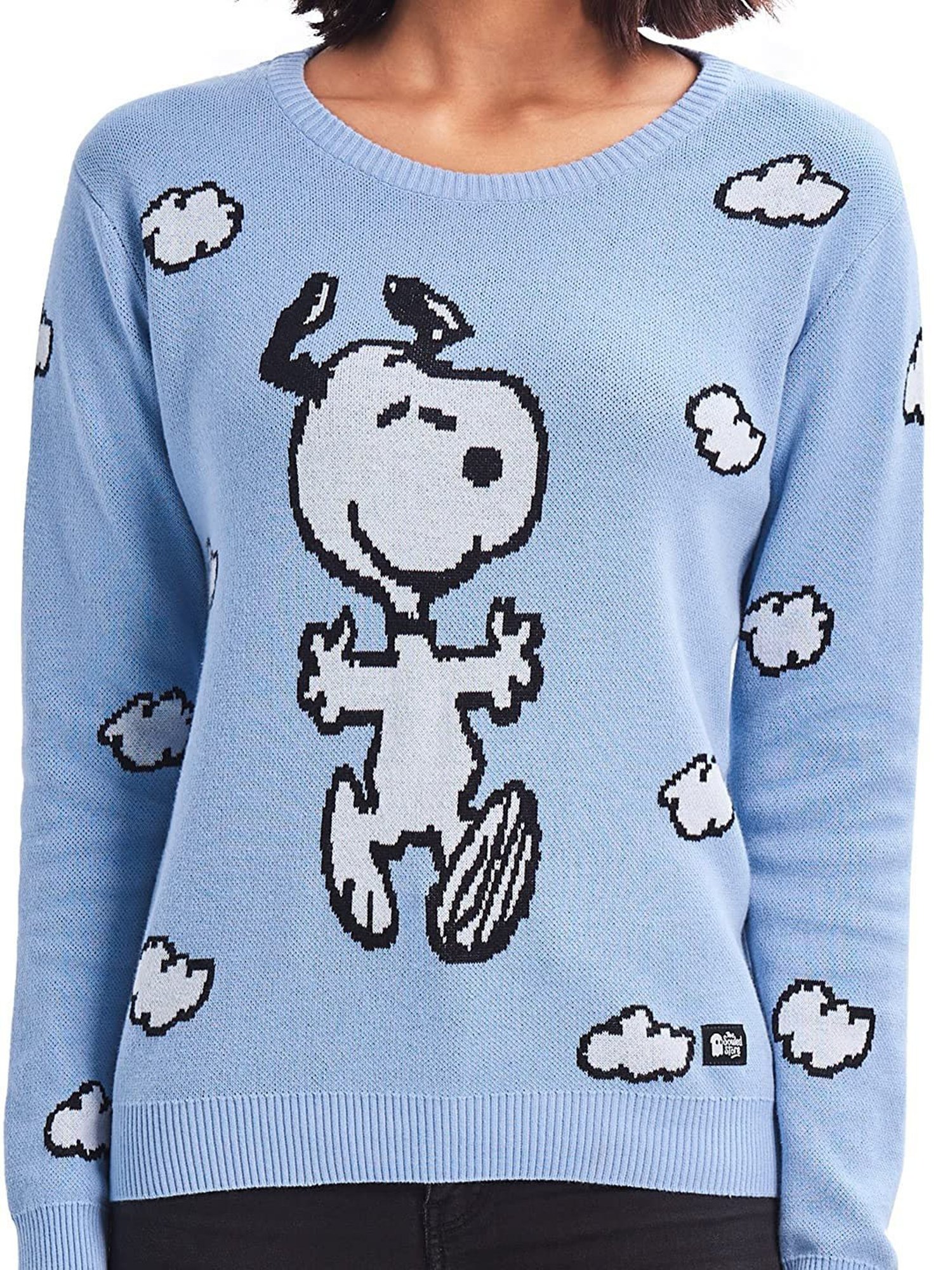 The Souled Store Blue Regular Fit Sweater