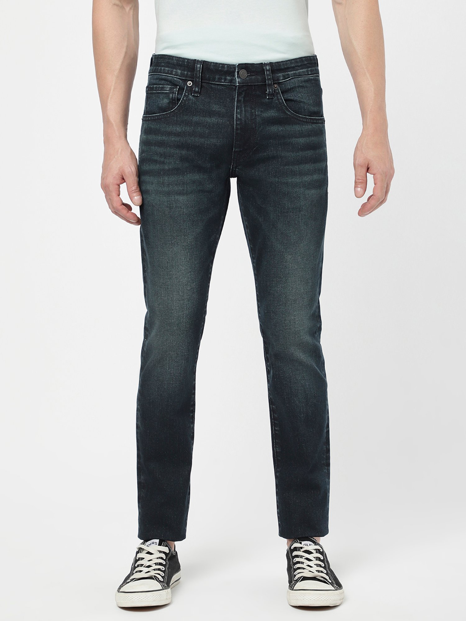 Passion Dark Blue Slim Fit Lightly Washed Jeans