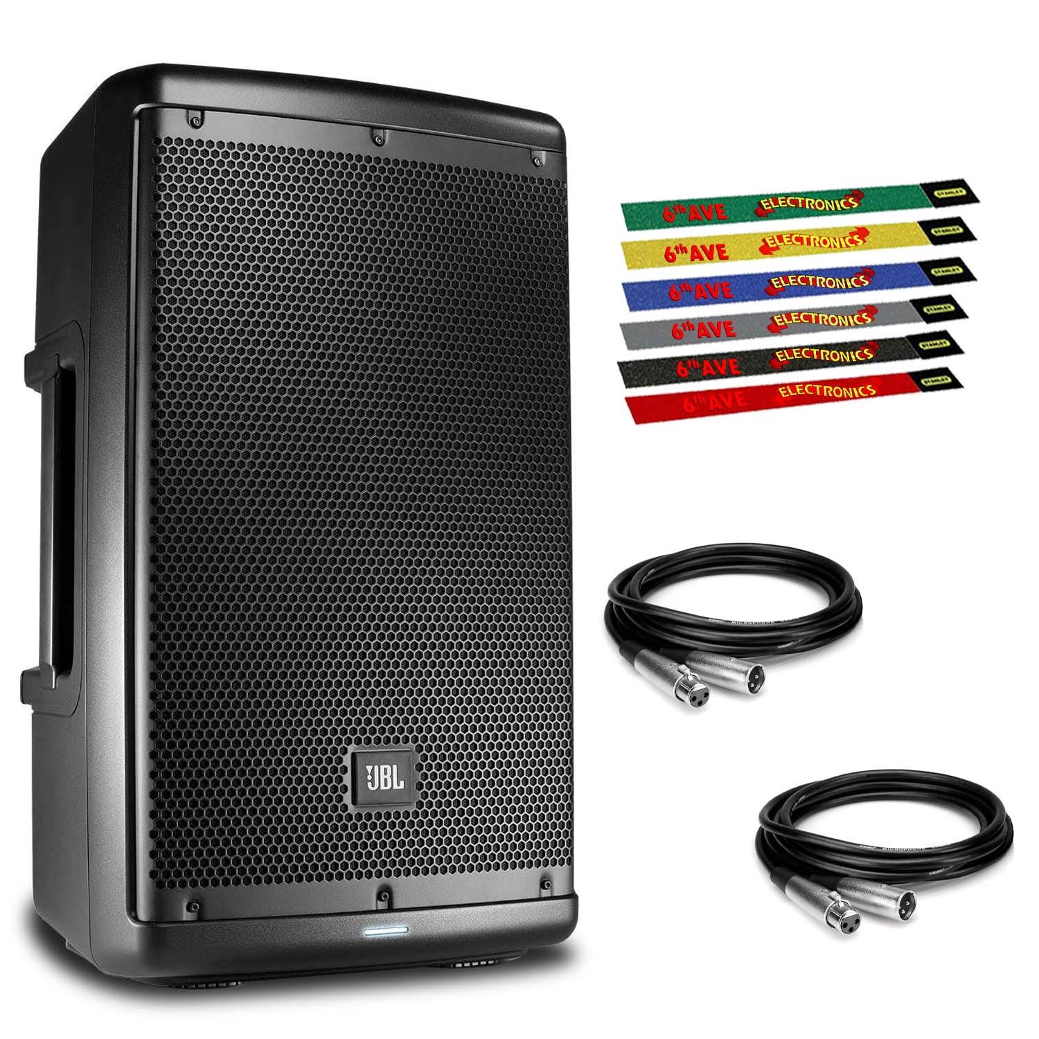 JBL Professional EON610 Portable 10" 2-Way Self-Powered Speaker with 2 x 10ft XLR, Cable Ties and 1-Year Warranty