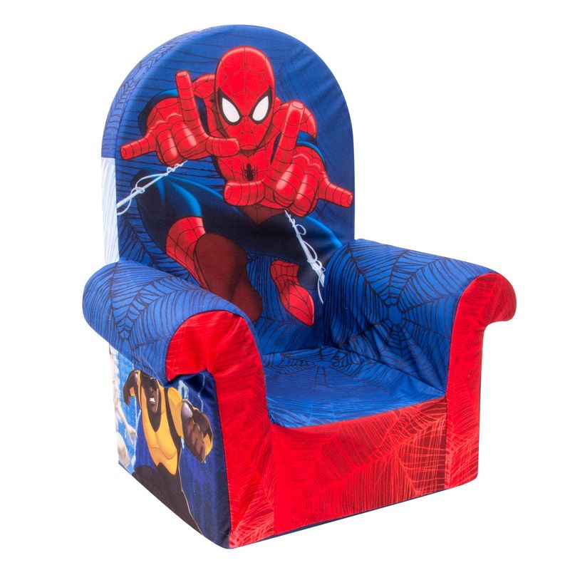 Marshmallow Furniture Comfy Foam Toddler 2-in-1 Couch & Chair Kids Furniture Package for Ages 2 Years Old and Up, Marvel Spider-Man