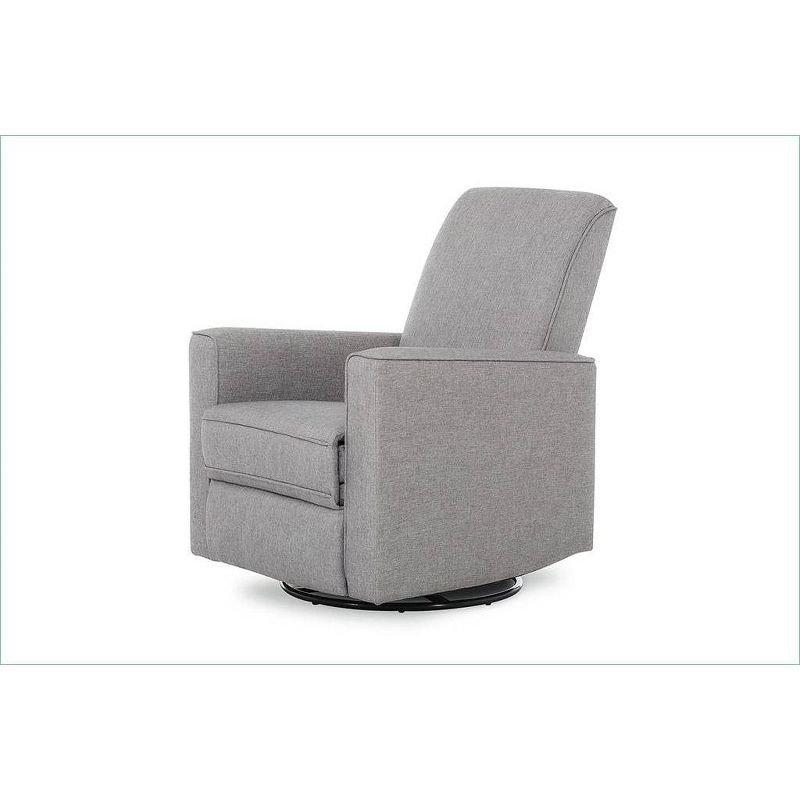 Evolur Seattle Upholstered Swivel Glide Recliner - Gray