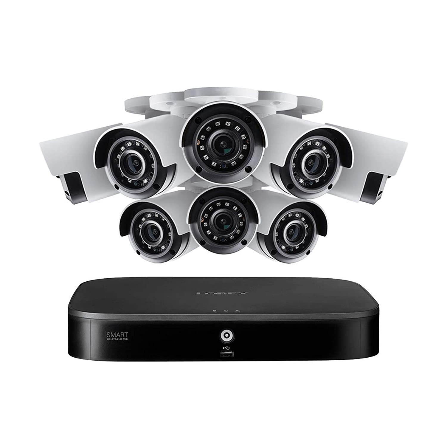 Lorex 4K Ultra HD 8-Channel Security Camera System with 8 4K Security Cameras, Color Night Vision, and Smart Motion Detection
