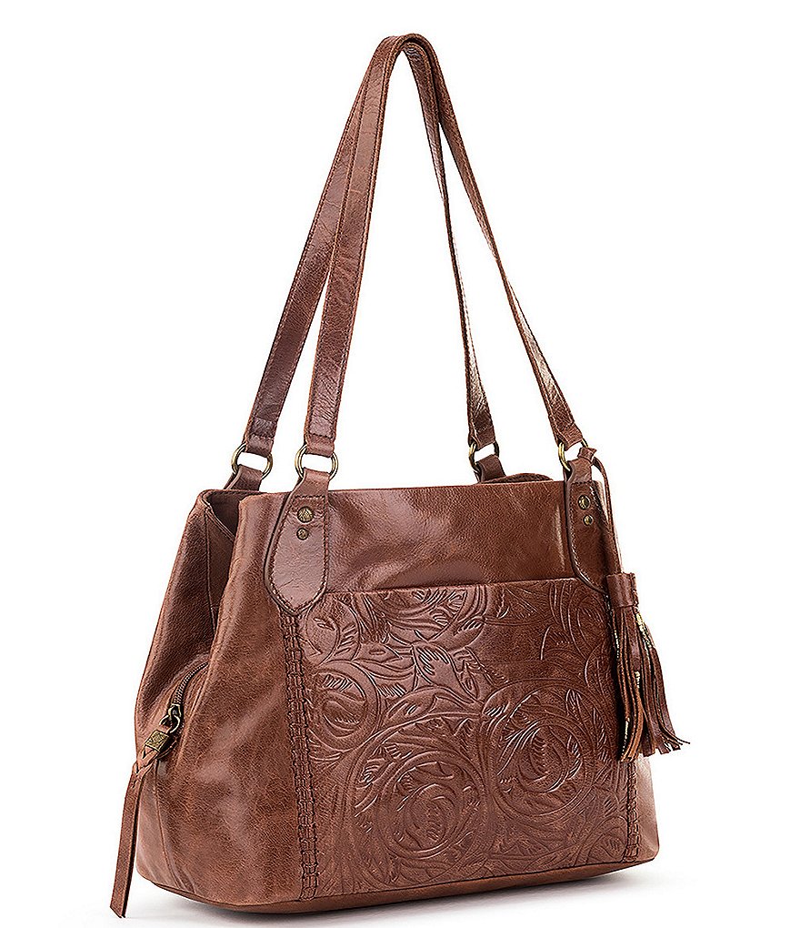 The Sak Embossed Leather Melrose Satchel Bag