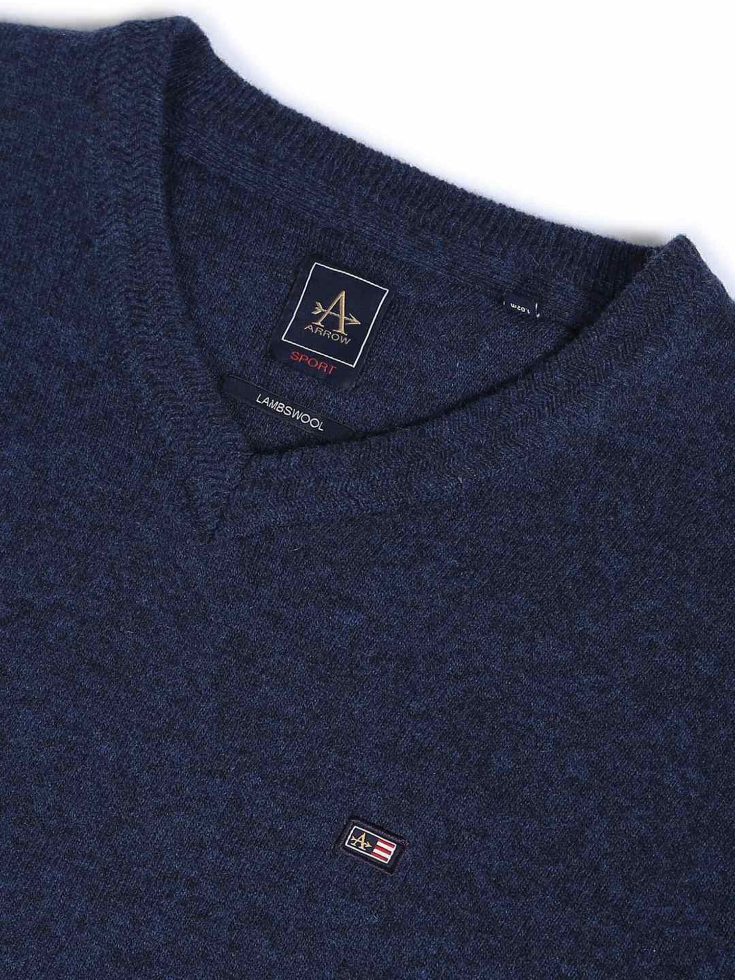 Arrow Sports Blue Regular Fit Sweater