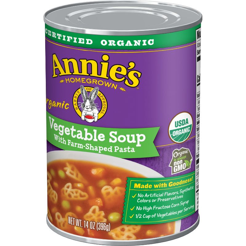 Annie's Organic Vegetable Soup with Farm Shaped Pasta - 14oz