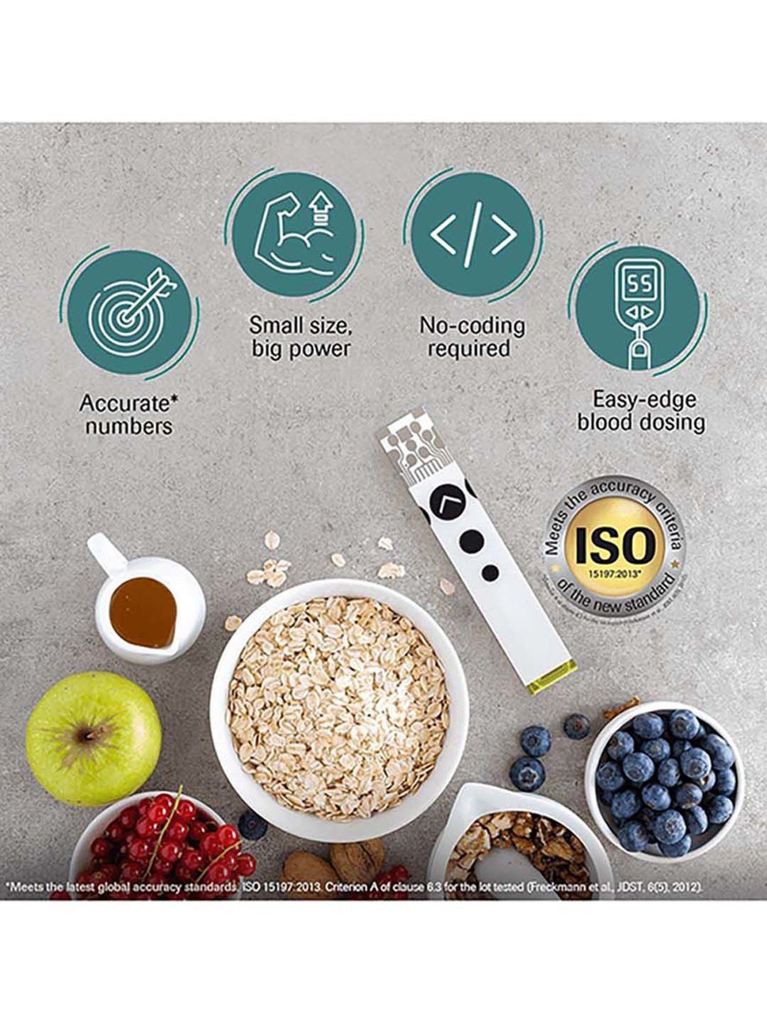 Accusure Simple Glucometer machine With 25 Test Strips (Black)