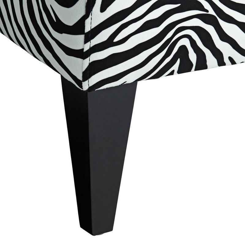 Studio 55D Zebra Print Slipper Accent Chair