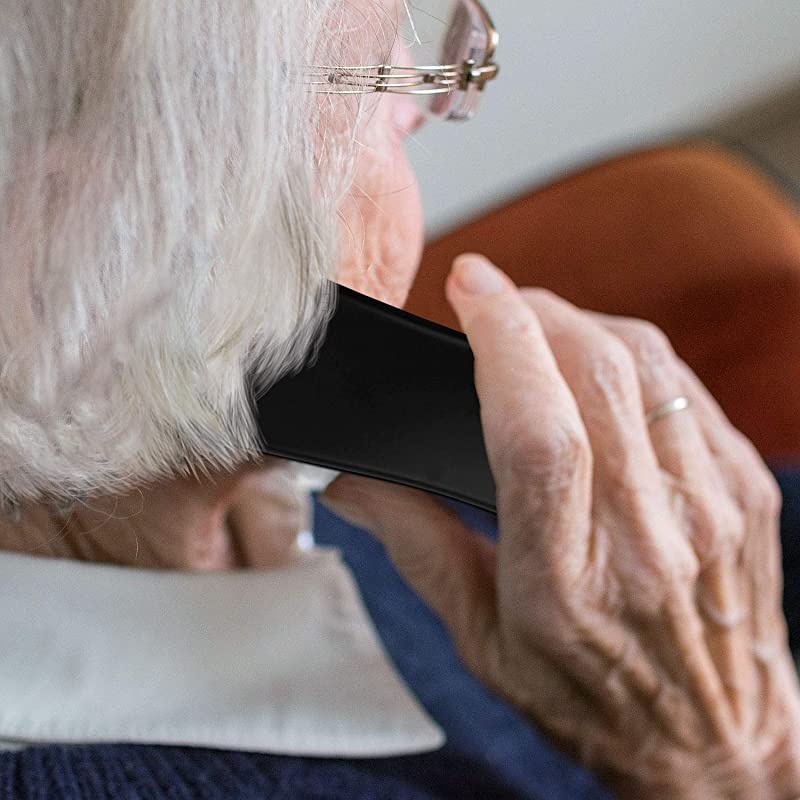 Button Phone for Wall or Desk with Speaker and Memory Black