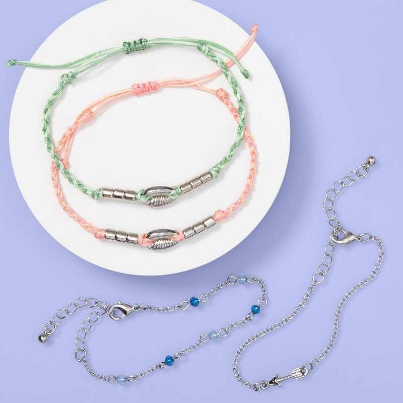 Kids' 4pk Shell and Arrow Skinny Bracelet - More Than Magic™