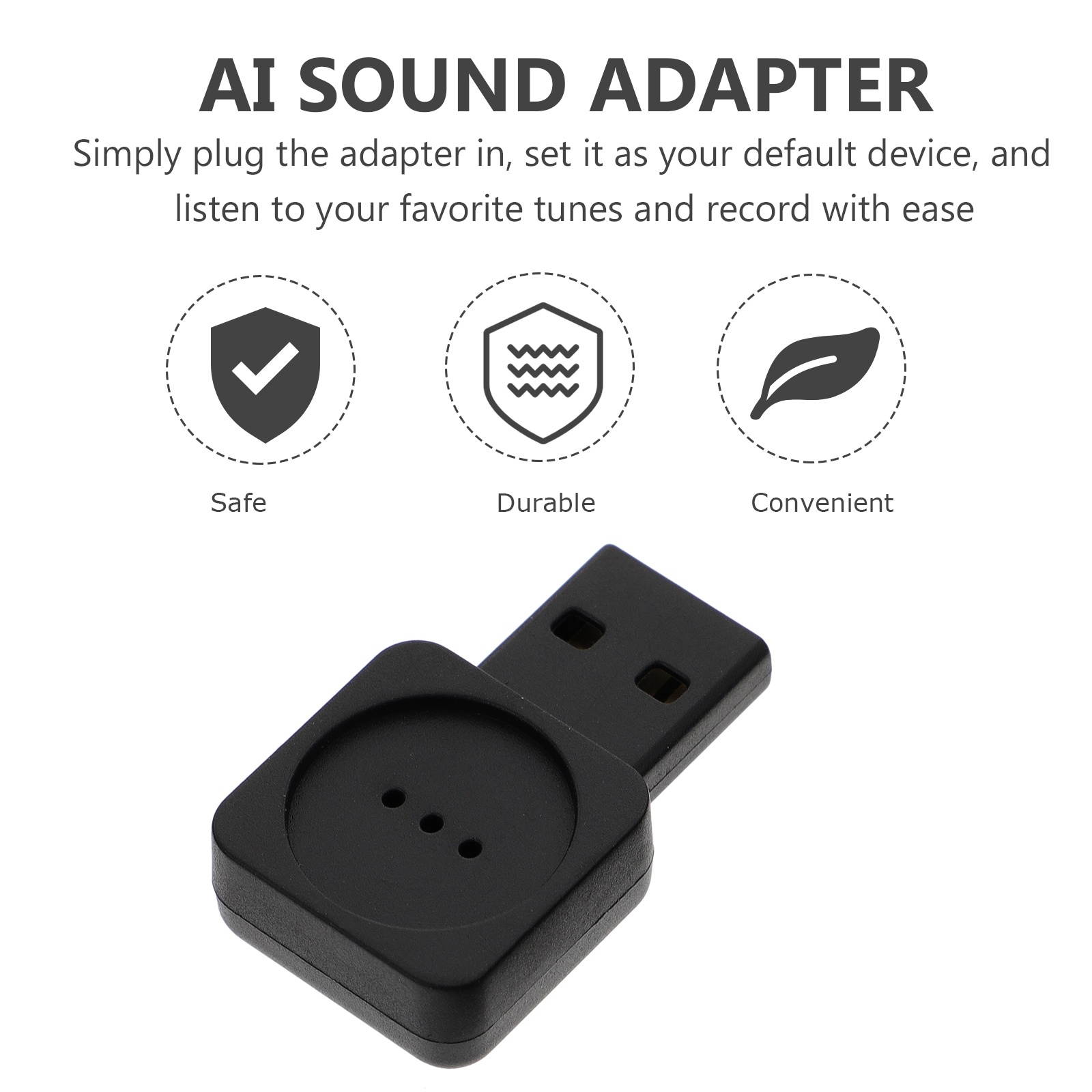 1Pc External Sound Adapter Voice Microphone Intelligent Microphone for Office Work Businessmen Entertainment