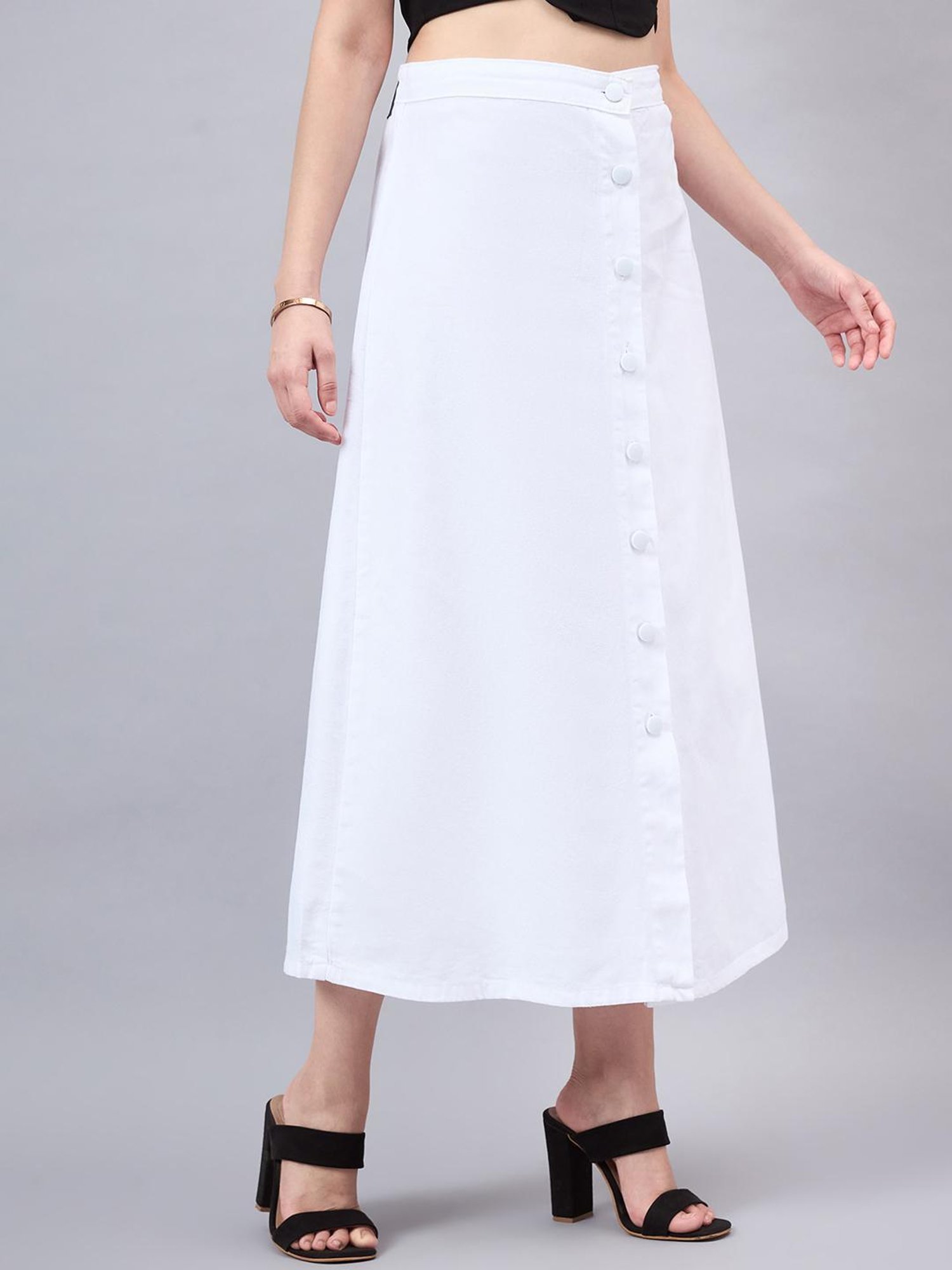 Style Quotient White Cotton Skirt