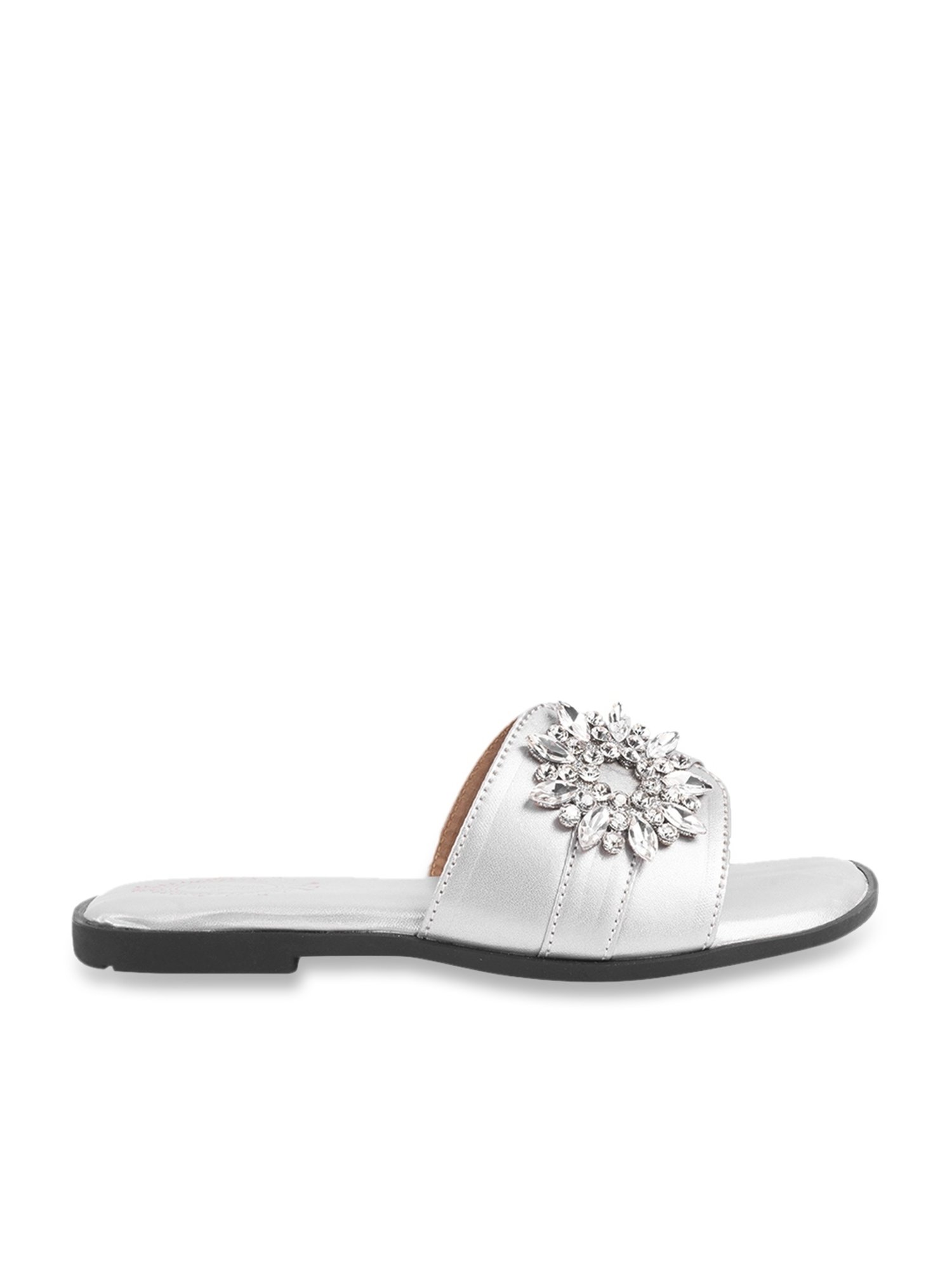 Shoetopia Women's Silver Casual Sandals