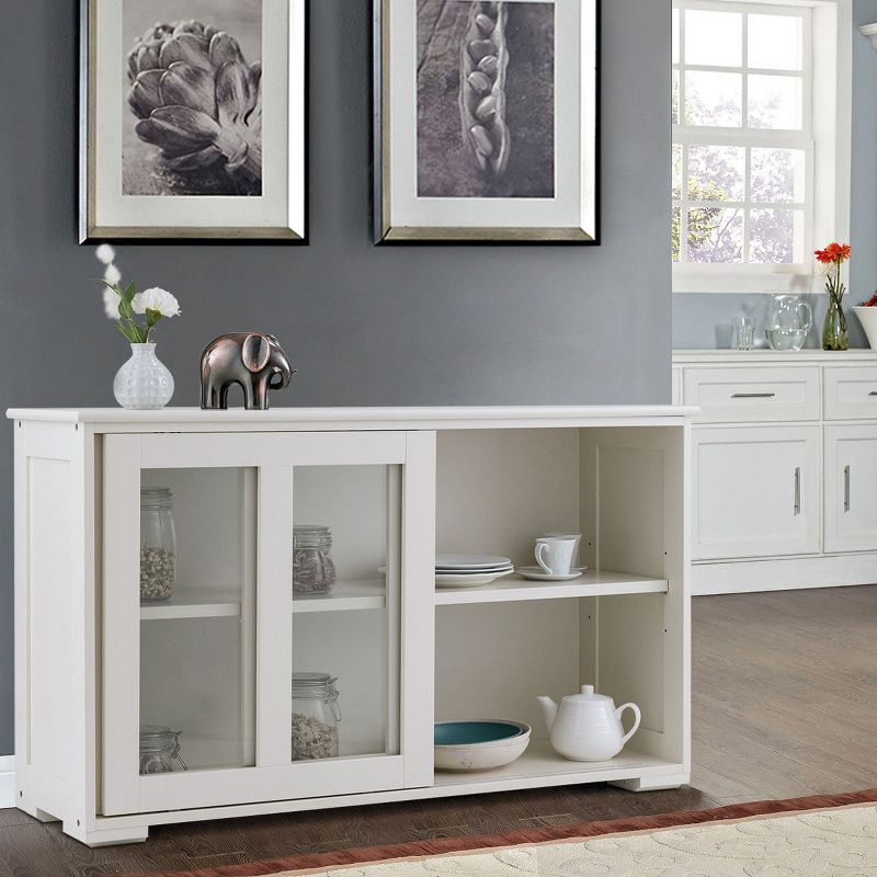 Naples Side Board White/Dark Brown - Chique