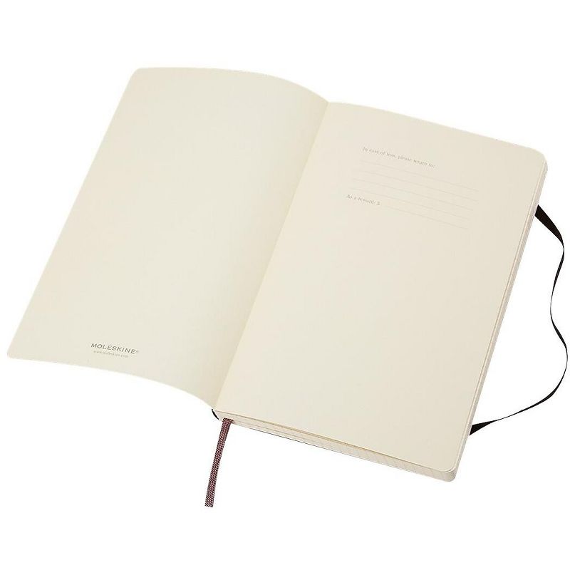 Moleskine Classic Softcover Notebook Ruled 8 1/4 x 5 Black Cover 192 Sheets MSL14