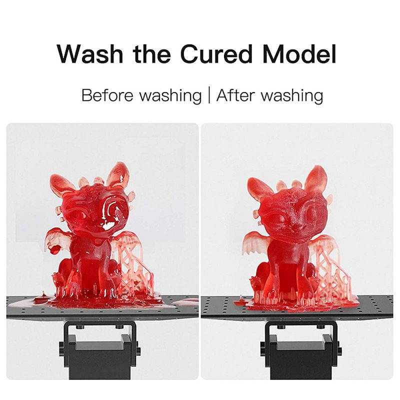 Creality Official All-in-one UV Curing and Washing Machine for SLA/DLP/LCD 3D Printed Resin Models, Three Gears Adjustable Speed, with Magnetic 360&deg;Rotatable Platform and Large Size Washing Container