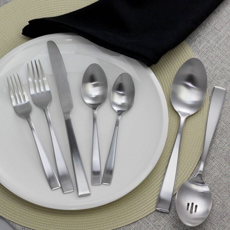 86pc Stainless Steel Satin Delancey Silverware Set - Studio Cuisine