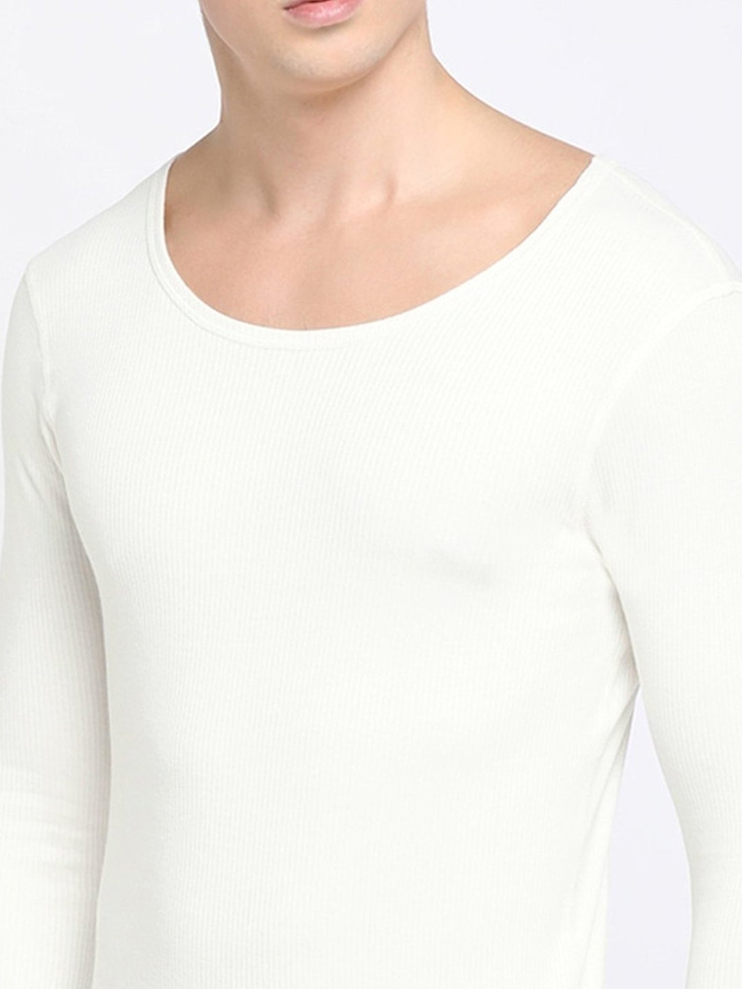 Levi's Ivory Cotton Slim Fit Thermal Top