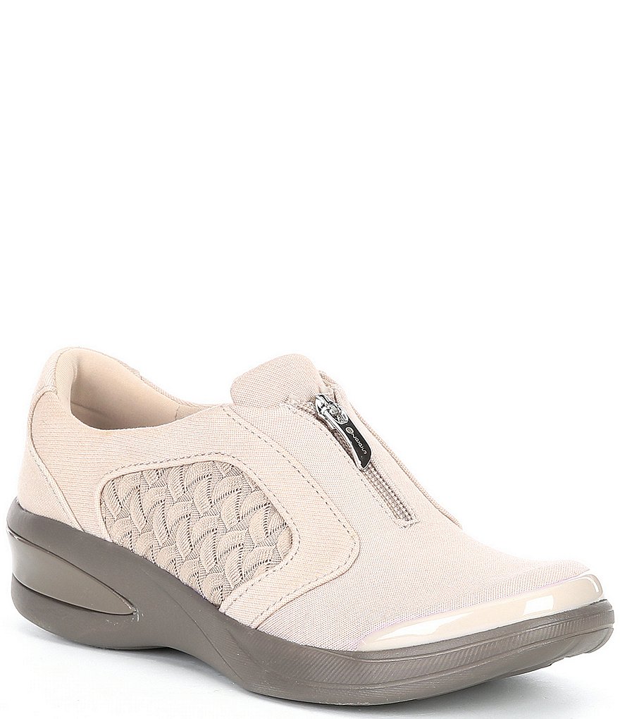 Bzees Florence Center Front Zip Slip-On Washable Sneakers