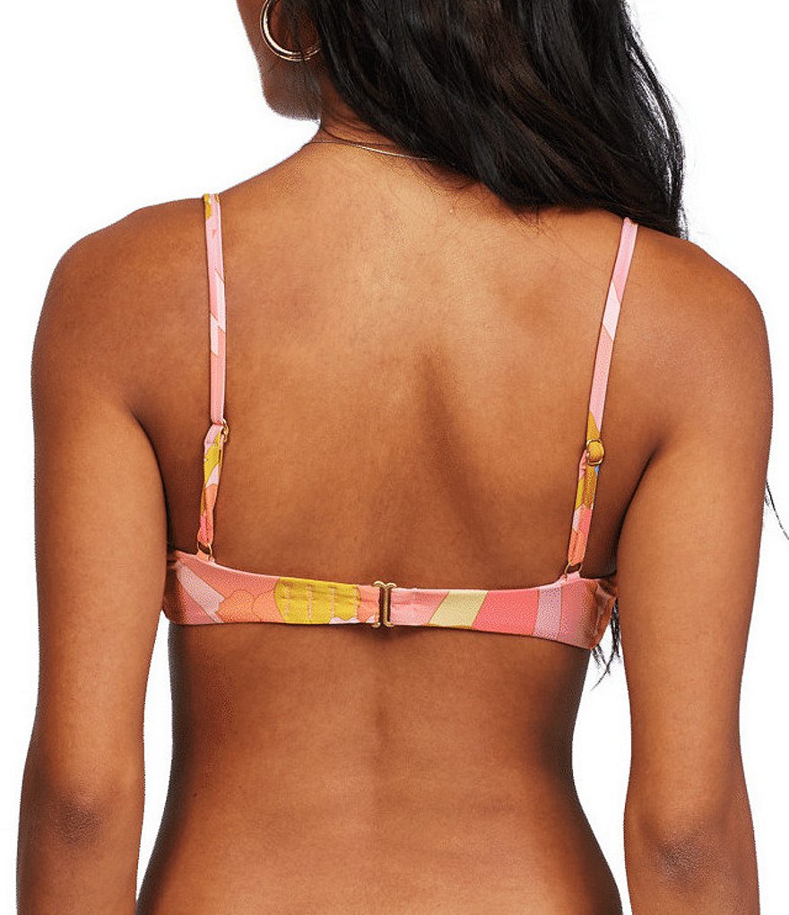 kate spade new york Dandelion Floral Mini Ruffle Swim Top