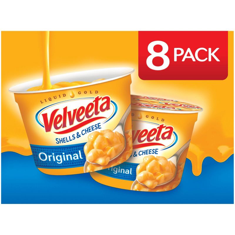 Velveeta Shells & Cheese Original Single Server Microwave Cups - 19.12oz/8pk