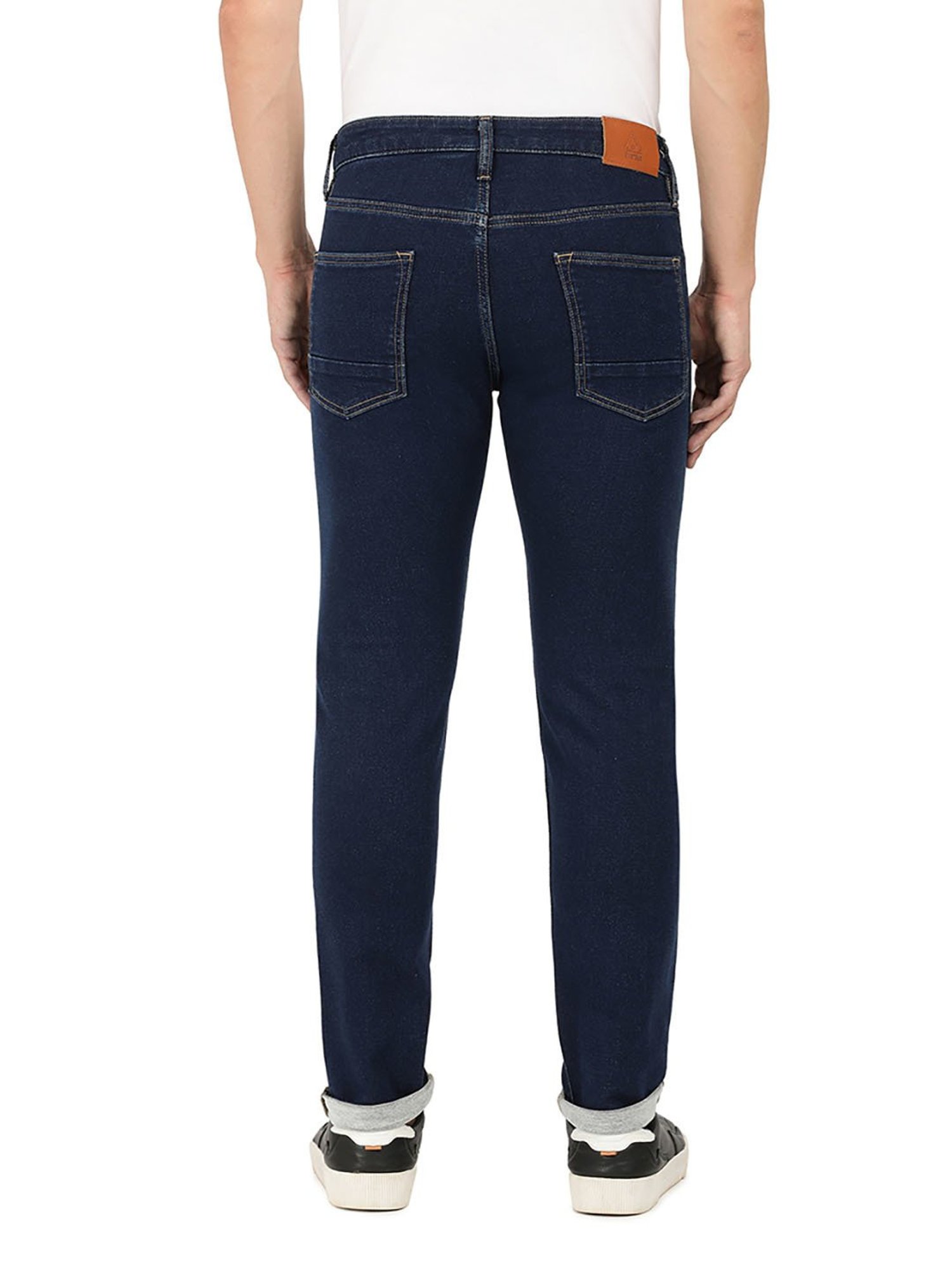 EVERBLUE Blue Comfort Slim Midrise Stretchable Jeans
