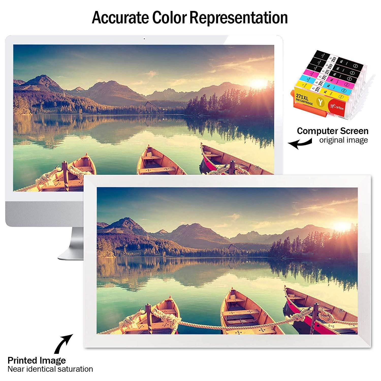 Cartlee Set of 6 Compatible High Yield Ink Cartridges PGI-280XXL CLI-281XXL Replacement for Canon Pixma TS6120 TS8120 TS9120 TR7520 TR8520 Printers (2 Black, 1 Pb Black, 1 Cyan, 1 Magenta, 1 Yellow)