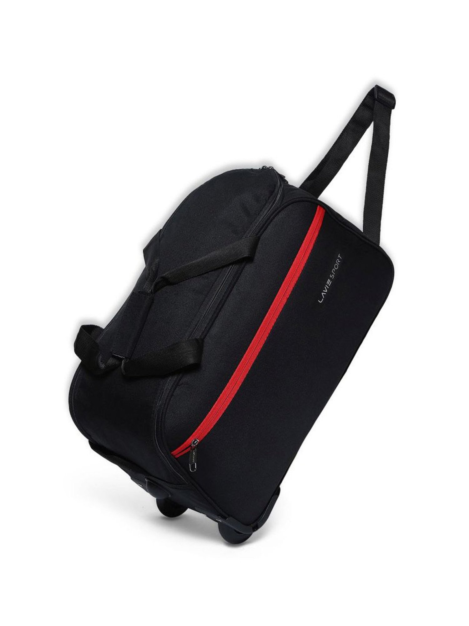LAVIE SPORT Lino Black 2 Wheels Medium Duffle Trolley Bag - 53 cm
