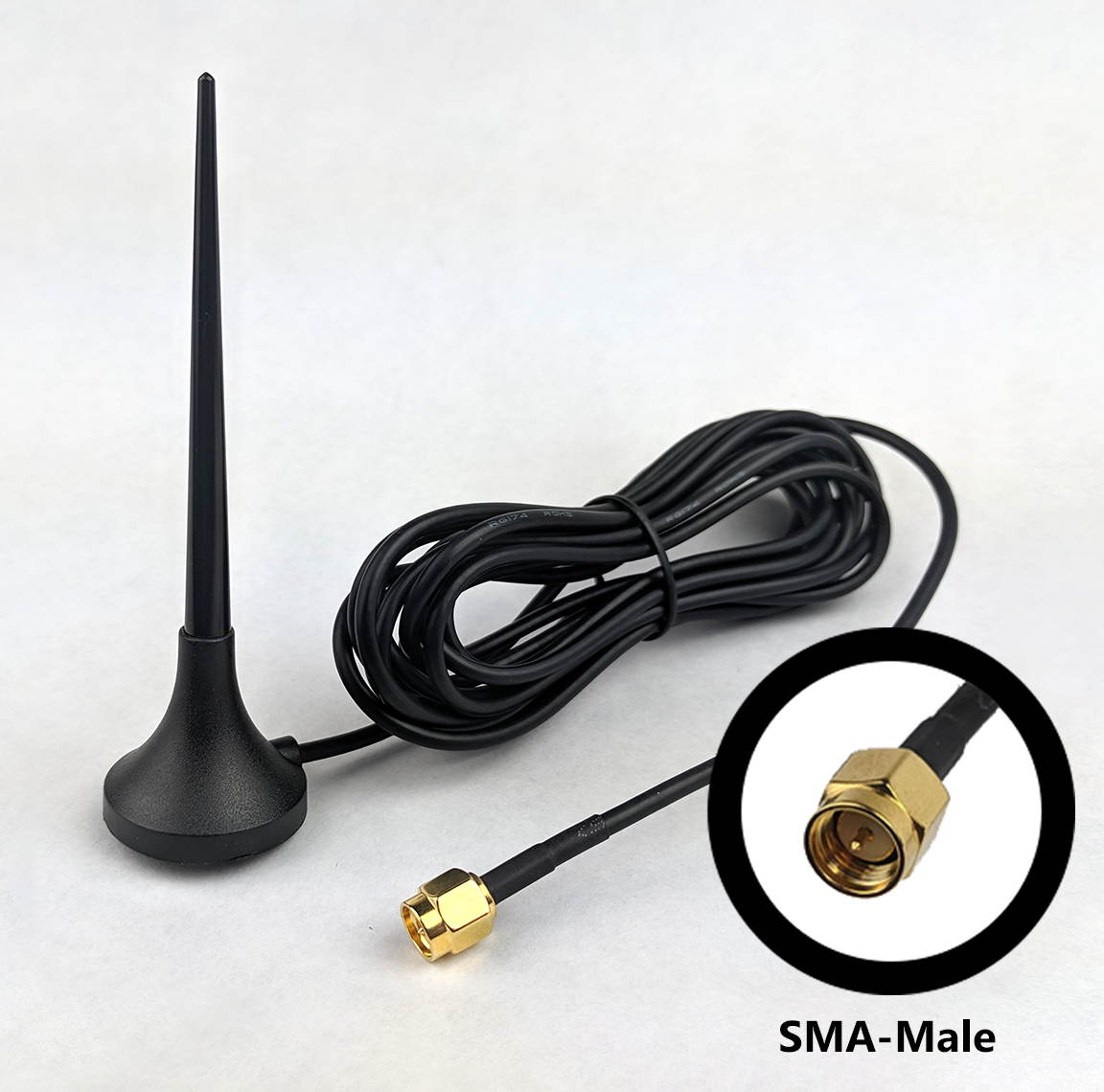 American Booster Outdoor Magnetic Whip Antenna with 13 ft. SMA Male Cable