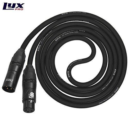 LyxPro Balanced XLR Cable 6 ft Microphone Cable, Powered Speakers , Black