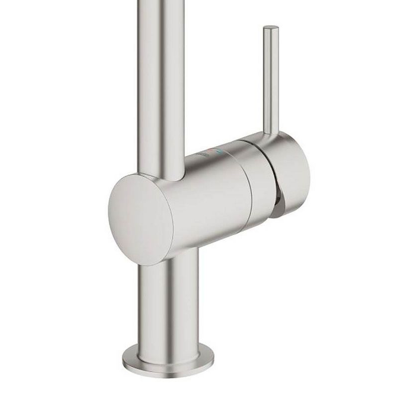 Grohe Minta Single Handle Stainless Super Steel Anti Lime Kitchen Sink Faucet