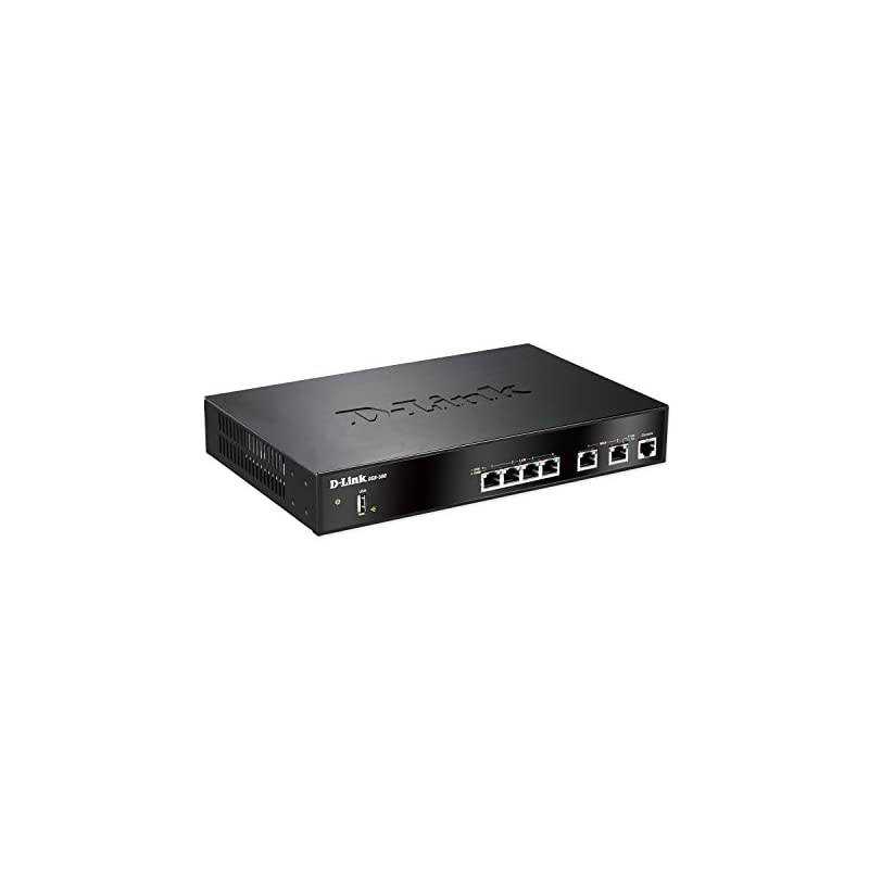 VPN Router, 4 Port Dual WAN 4 Port LAN 2 Port WAN 1 USB 2.0Gigabit with Dynamic Web Content Filtering (DSR-500)