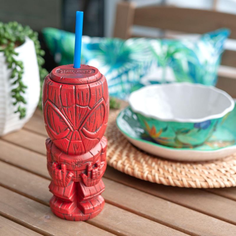 Beeline Creative Geeki Tikis Marvel Spider-Man Tumbler | Tiki Style Cup | Holds 21 Ounces