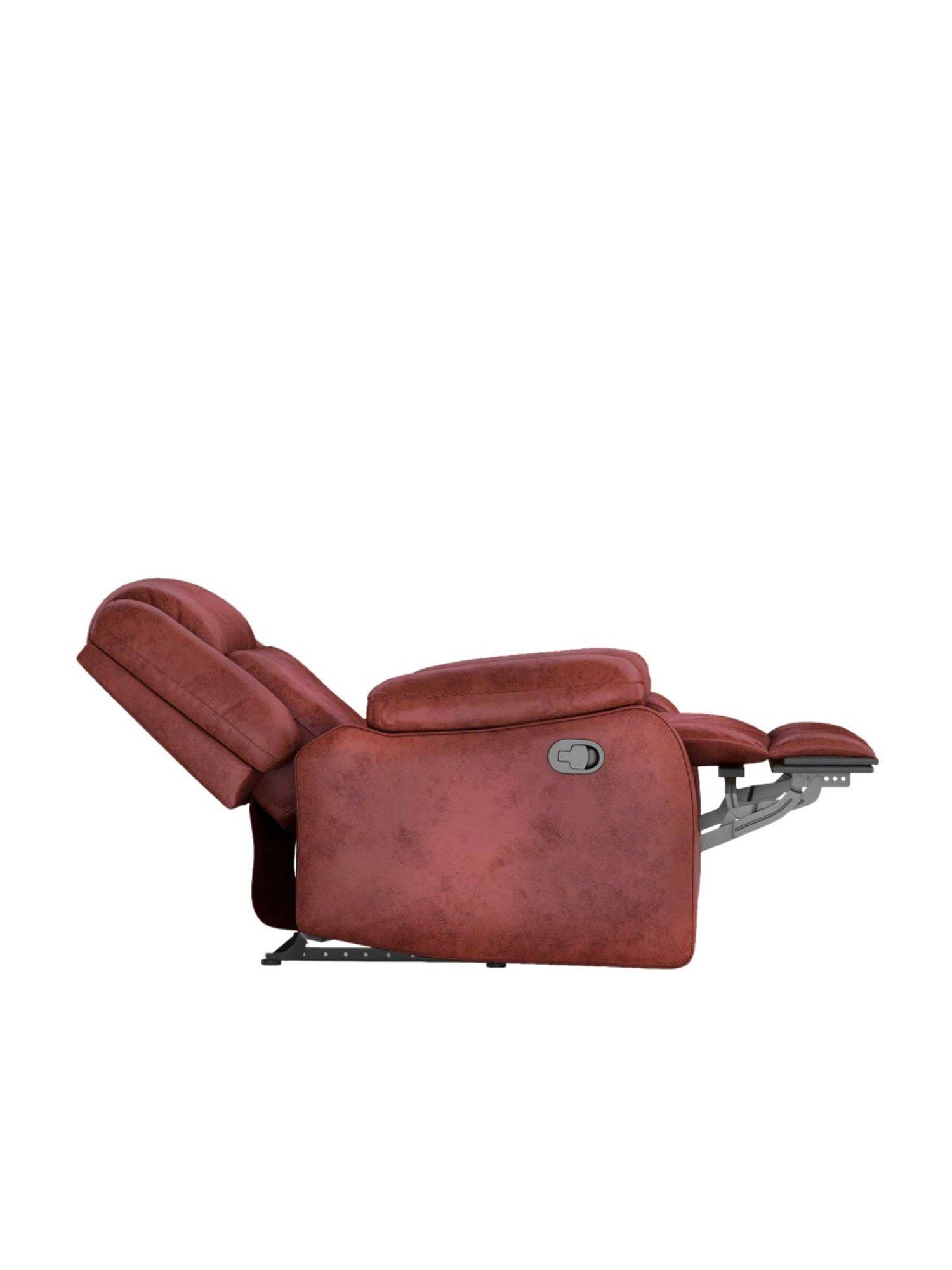 Durian Berry Black Premium Leatherette 2 Seater Sofa