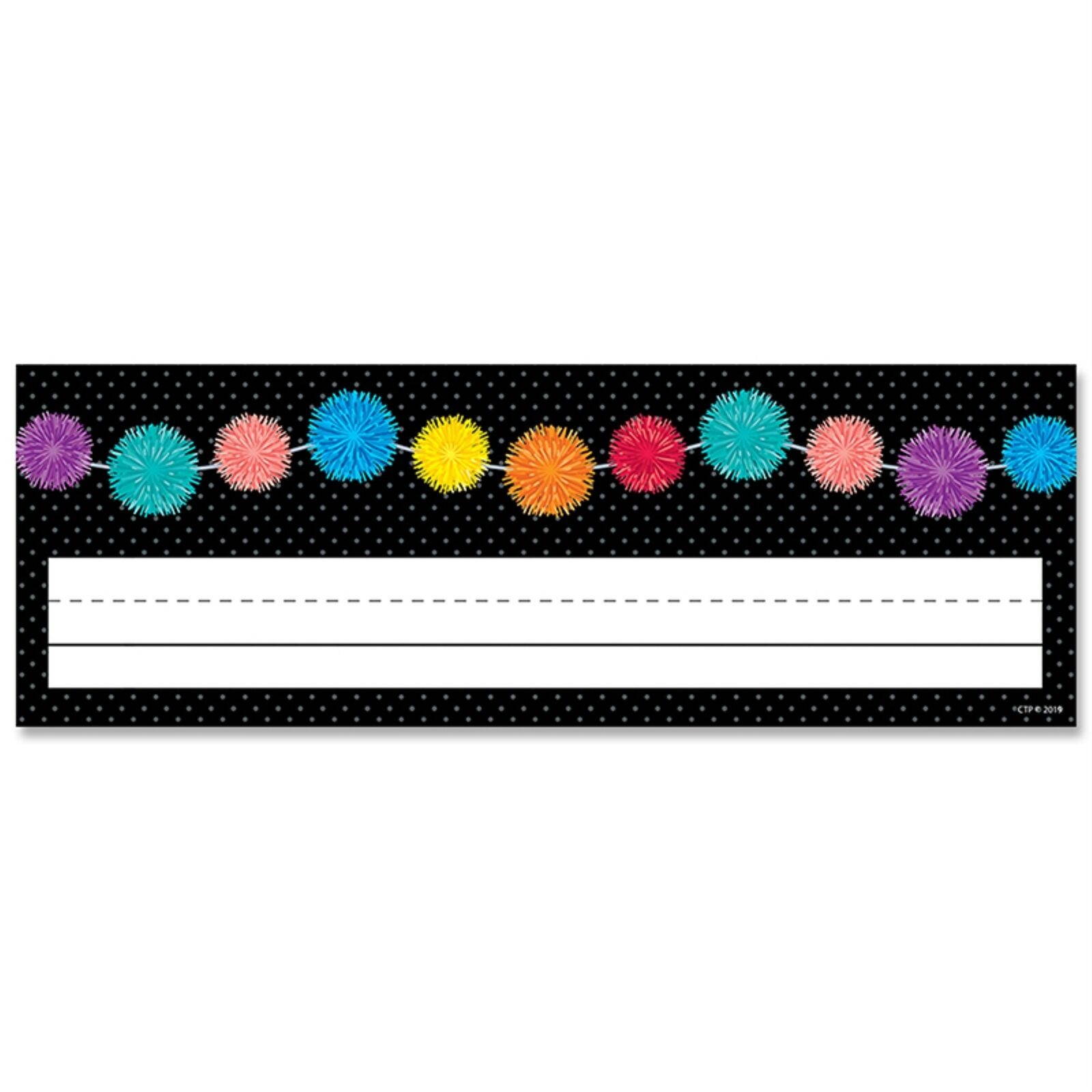 Pom-Poms Name Plates, 36/Pack