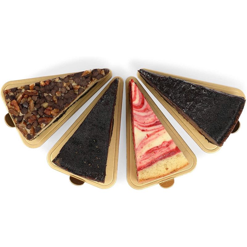 Sparkle and Bash 200 Pack Mini Cake Boards, Gold Foil Triangle Dessert Bases (3 x 4.6 In)