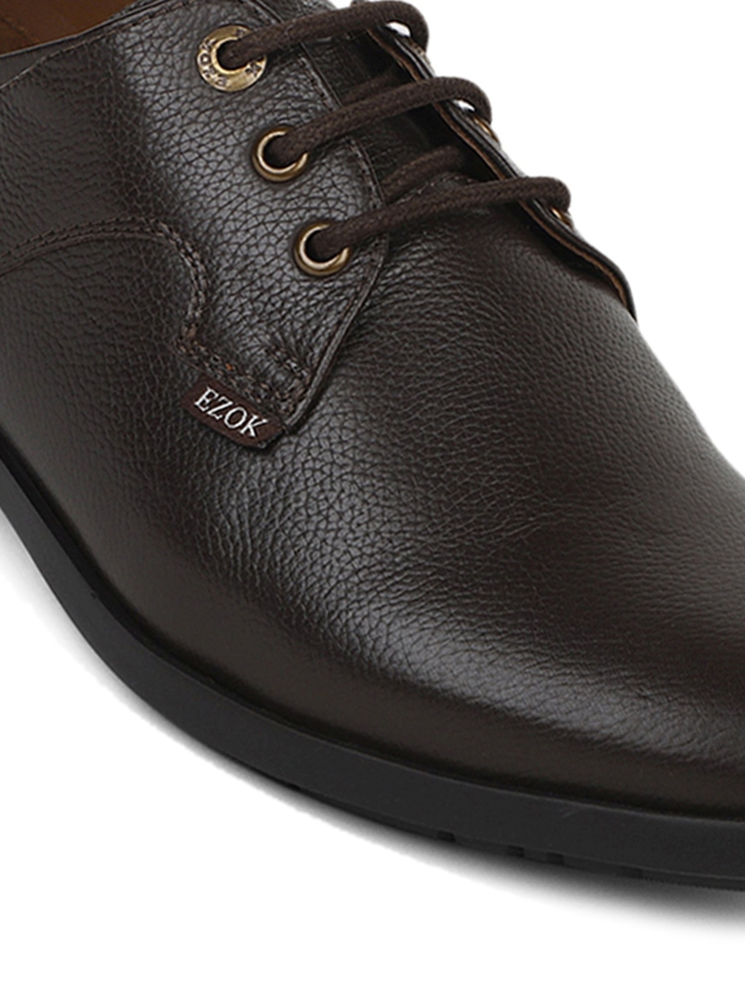 EZOK Men's Brown Derby Shoes