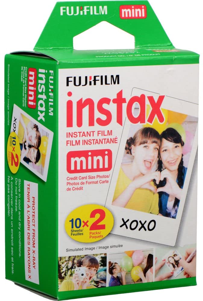 Fuji Instax Mini instant film 40 pieces with 20 decorative skin stickers for Fuji Instax Mini 8 and SP-1 2 x 10 x 2pack (40 pieces in total)
