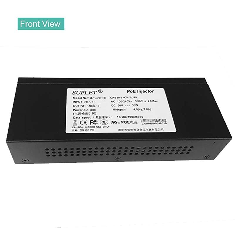 30W Gigabit Single Port Power Over Ethernet PoE Injector 8023at PoE Injector 101001000Mbps Connect to IP Cameras VoIP Phones WiFi Access Point