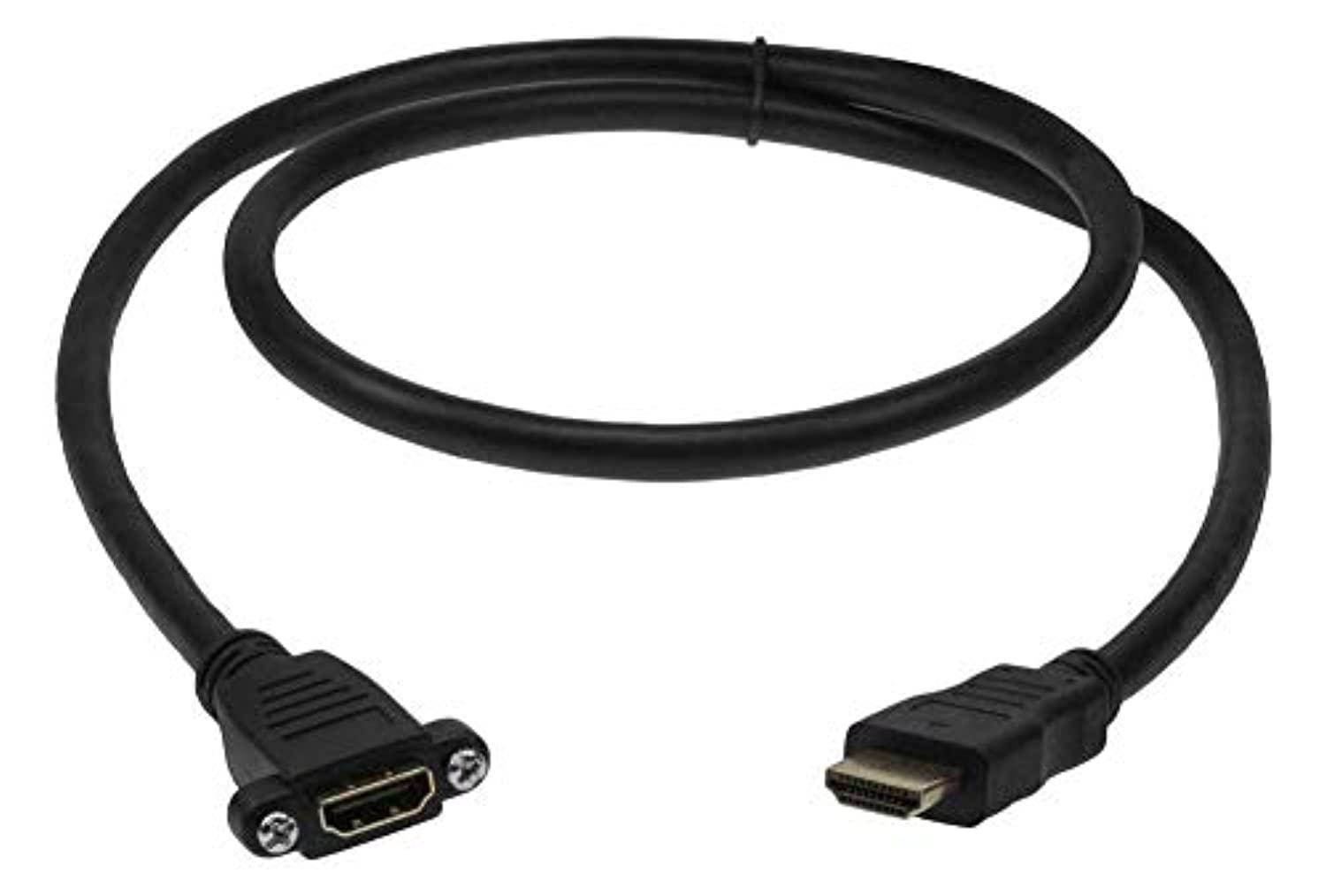 3ft panel mount hdmi cable with hi-speed ethernet v1.4