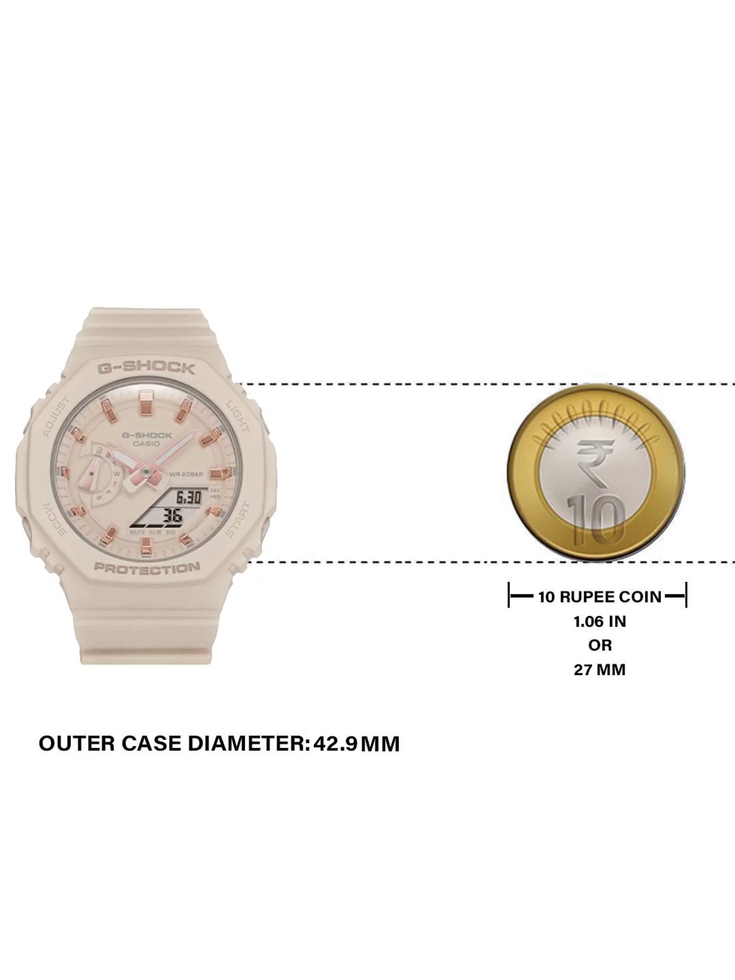 Casio G-Shock GMA-S2100-4ADR Pink Analog-Digital Dial Pink Resin Strap Women's Watch G1109