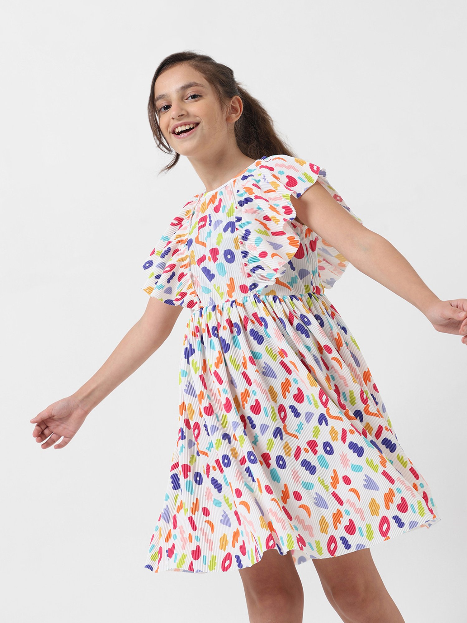VERO MODA GIRL Multicolor Printed Dress