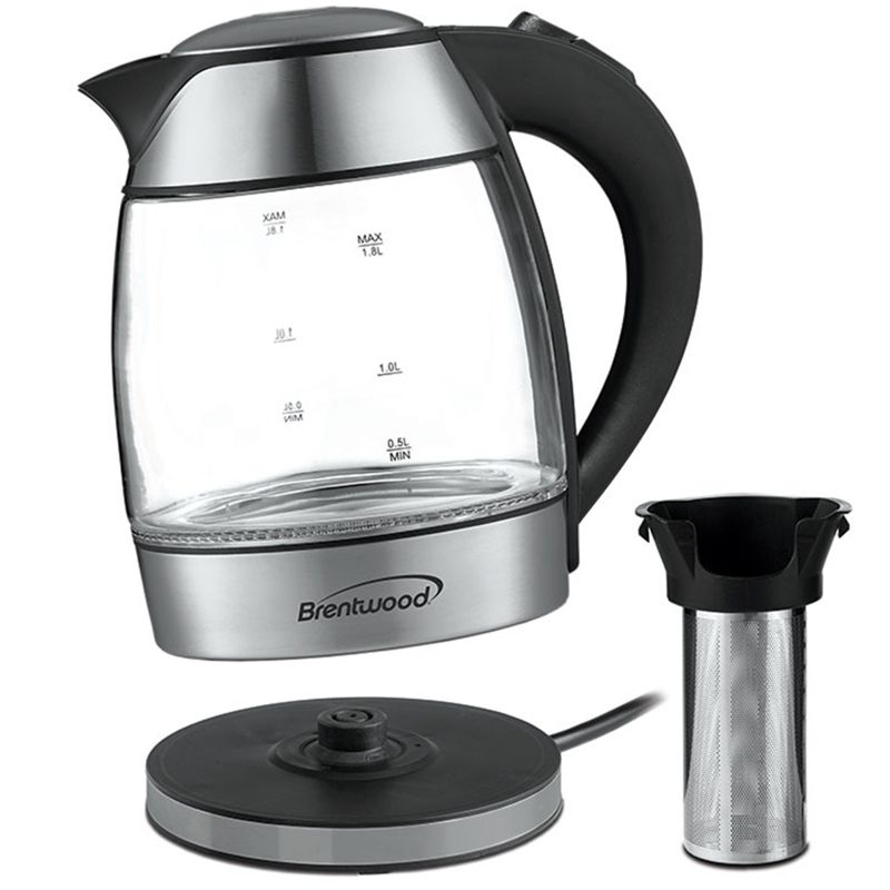 Mr. Coffee 2 Quart Stainless Steel Whistling Tea Kettle with Nylon Handle