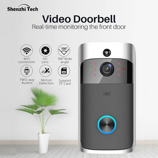 HOMEMAXS Smart Home Wireless WiFi Video Doorbell Visible Remote Two-way Video Phone Intercom HD IR Night Vision Home Security Camera
