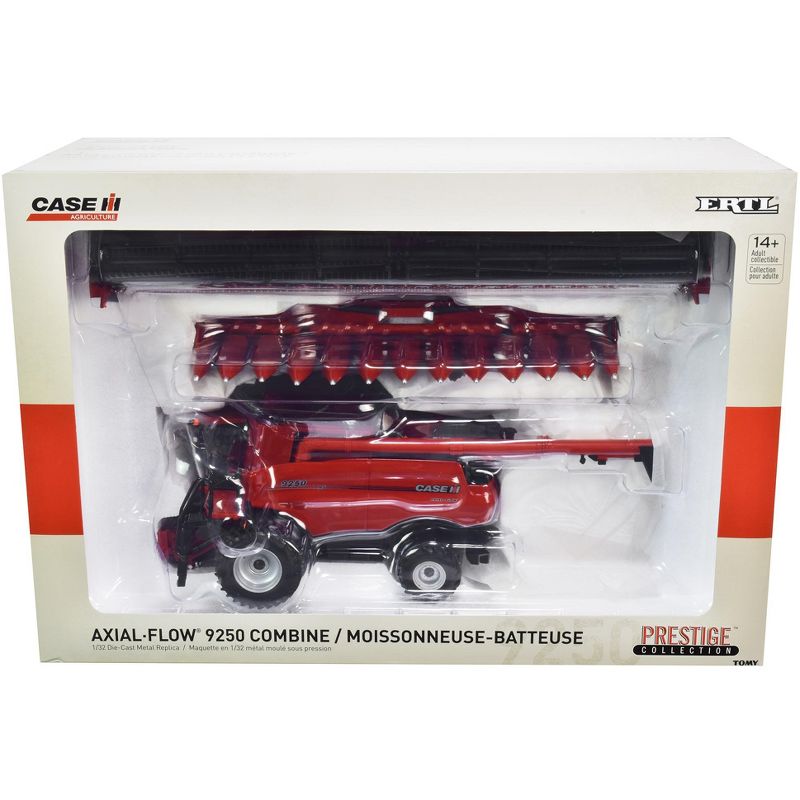 Case IH 9250 Axial-Flow Combine with Draper Head and Folding Corn Head "Prestige Collection" 1/32 Diecast Model by ERTL TOMY
