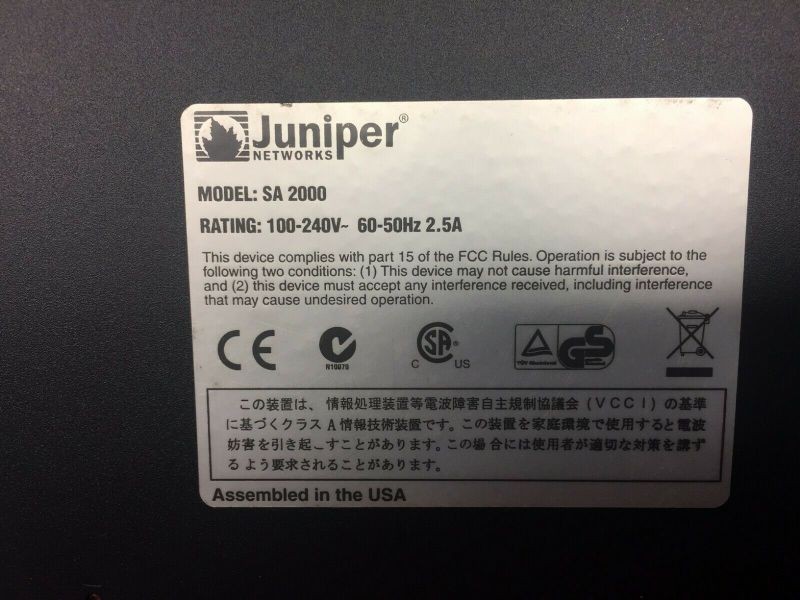 Juniper SA2000 Secure Access 2000 SSL VPN Appliance
