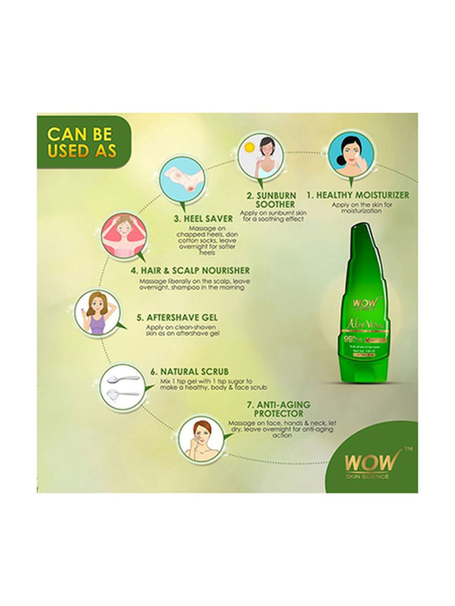 Wow Skin Science Aloe Vera Gel - 130 ml